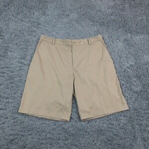 Nike Golf Dri-FIT Shorts Mens 38 Tan Stretch Performance Chino Golf 35x10.5*